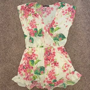 Honey Punch Floral Romper, Size Small